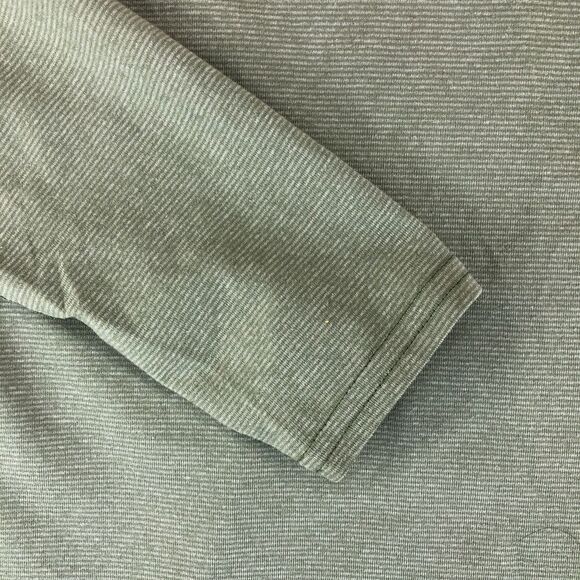 Simms Shirt Long Sleeve V‎ Neck Women's Small Green Mini Stripe Performance Fish - Picture 4 of 12